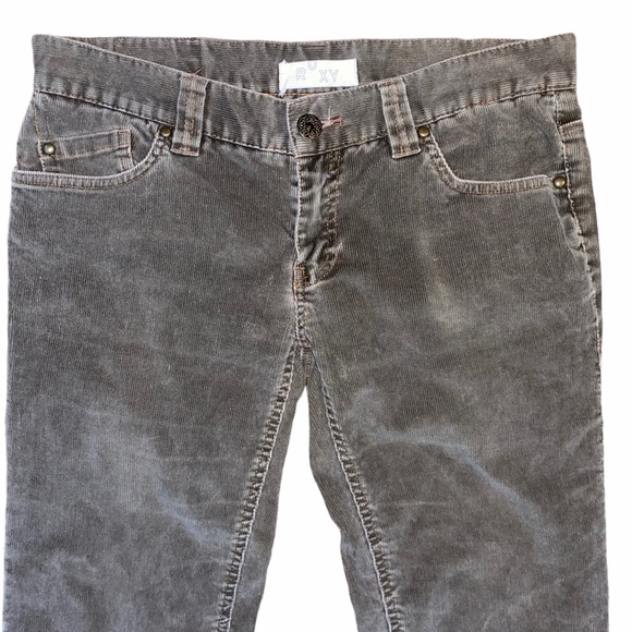 Roxy Brown Corduroy Pants sz 9 - Picture 3 of 7